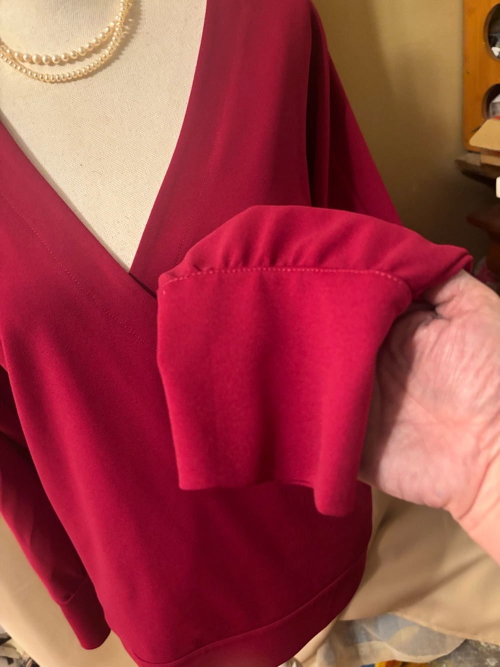 Ann Taylor Raspberry Red Top - Picture 3 of 9